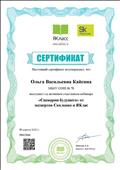 Сертификат активного участника вебинара ЯКласс "Сценарии будущего" от экспертов Сколково и ЯКласс. 30.04.2020 год.